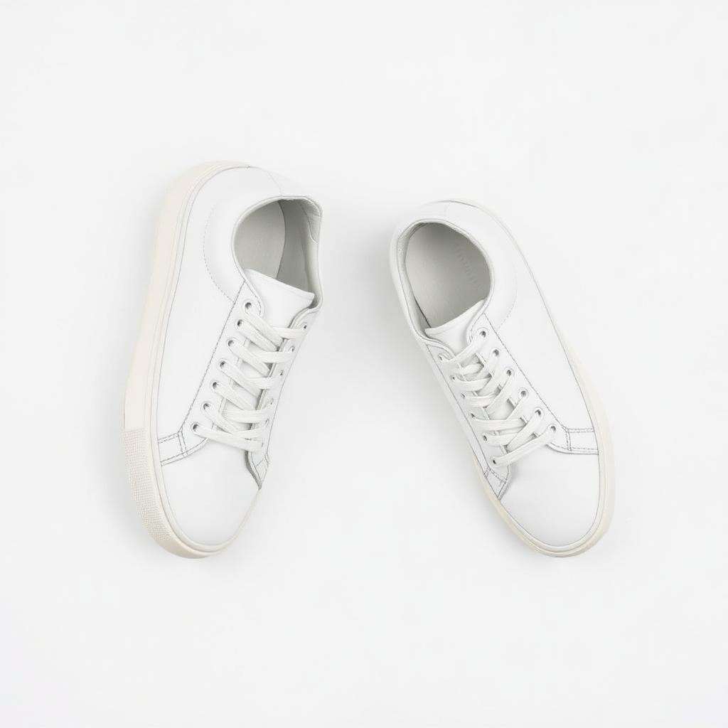 White Leather Low-Top