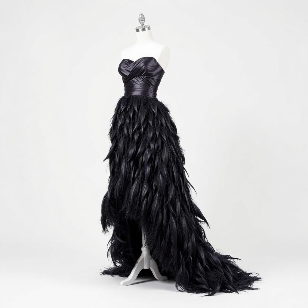 Corvid Feathered High-Low