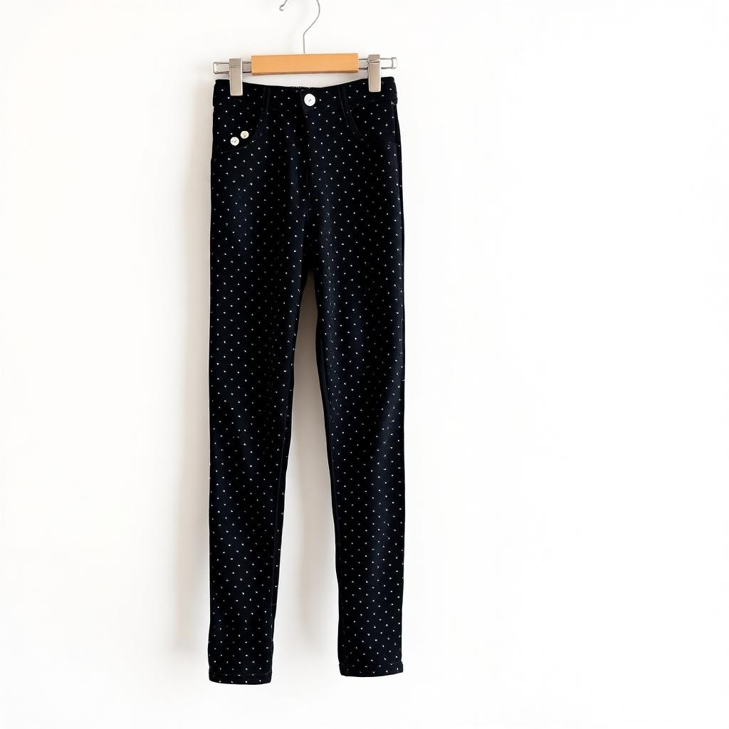 Pin-Dot Velvet Slim Pant