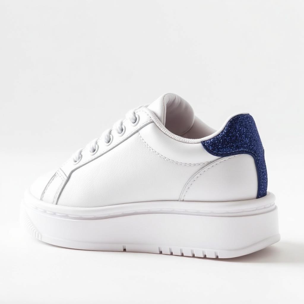 Glitter Heel Court Sneaker