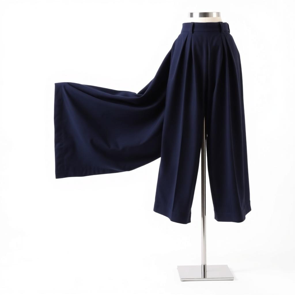 Wide-Leg Pleated Trouser