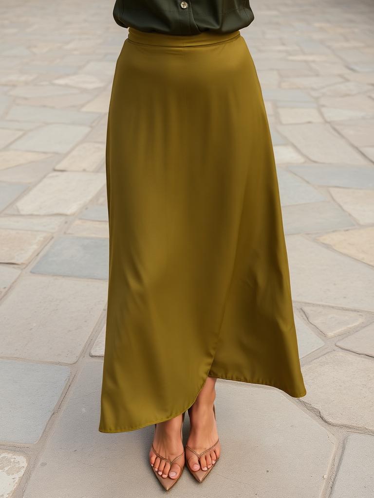 Satin Bias Skirt